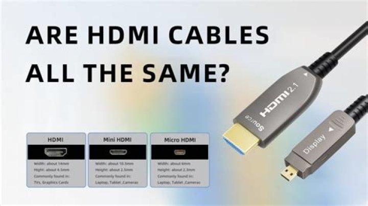 Are all hdm1 cables the same?