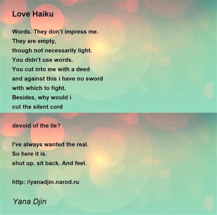 Can haiku be about love?