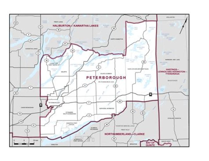 How can I use the map of Peterborough?