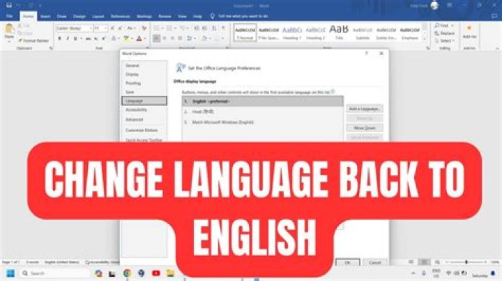 How do I change the language back to English on UConnect?