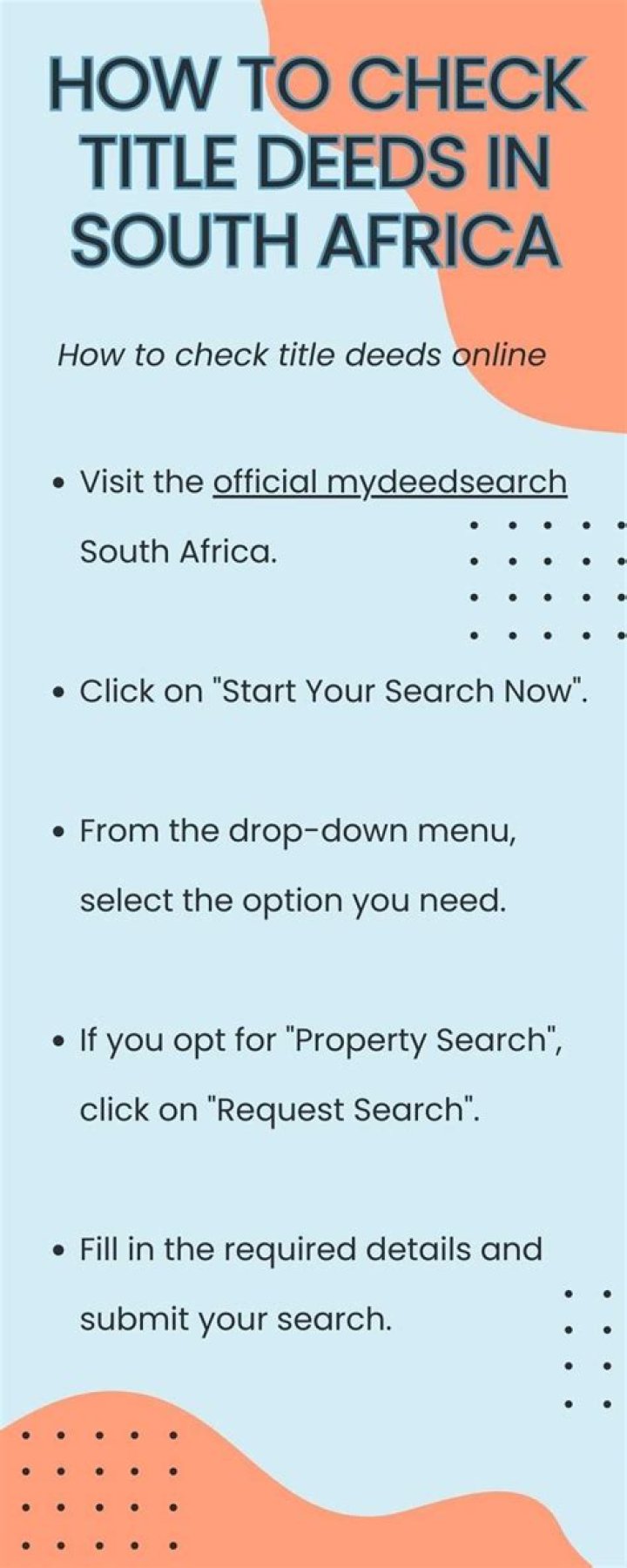 How do I check title deeds in South Africa?