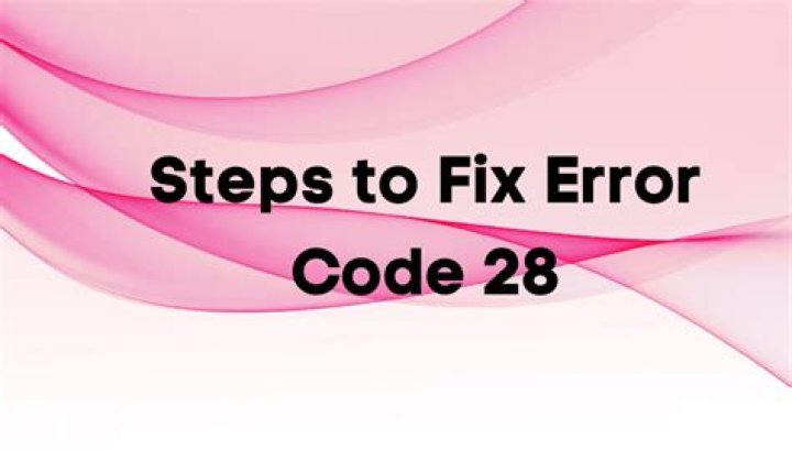 How do I fix error code 28?