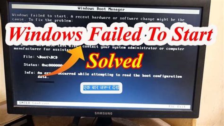 How do I fix Windows 7 failed to start?