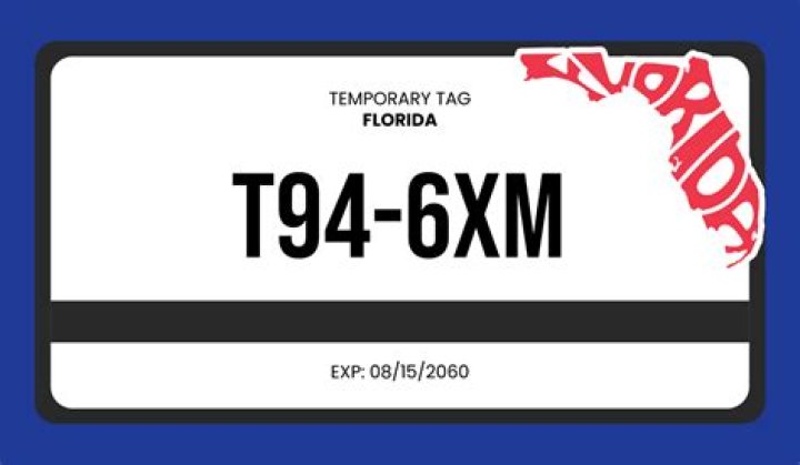 How do I get a temporary license plate in Florida?