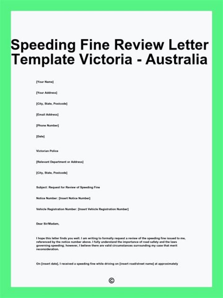 How do I get out of a speeding fine letter Victoria?