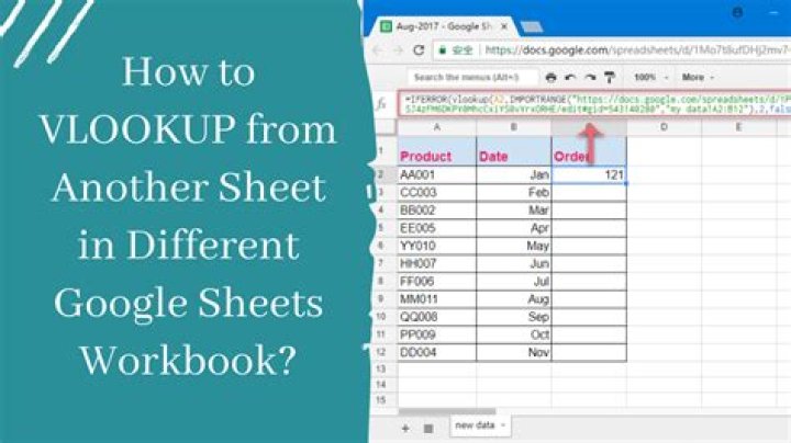 How do I link a Vlookup to another sheet?
