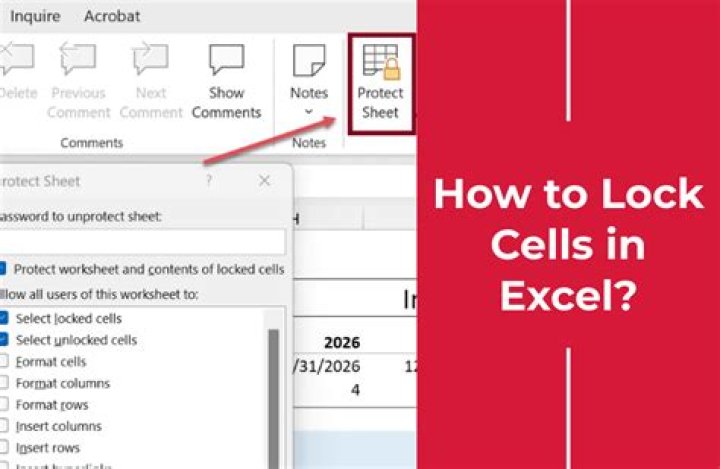 How do I lock cells in Excel without protecting the sheet?