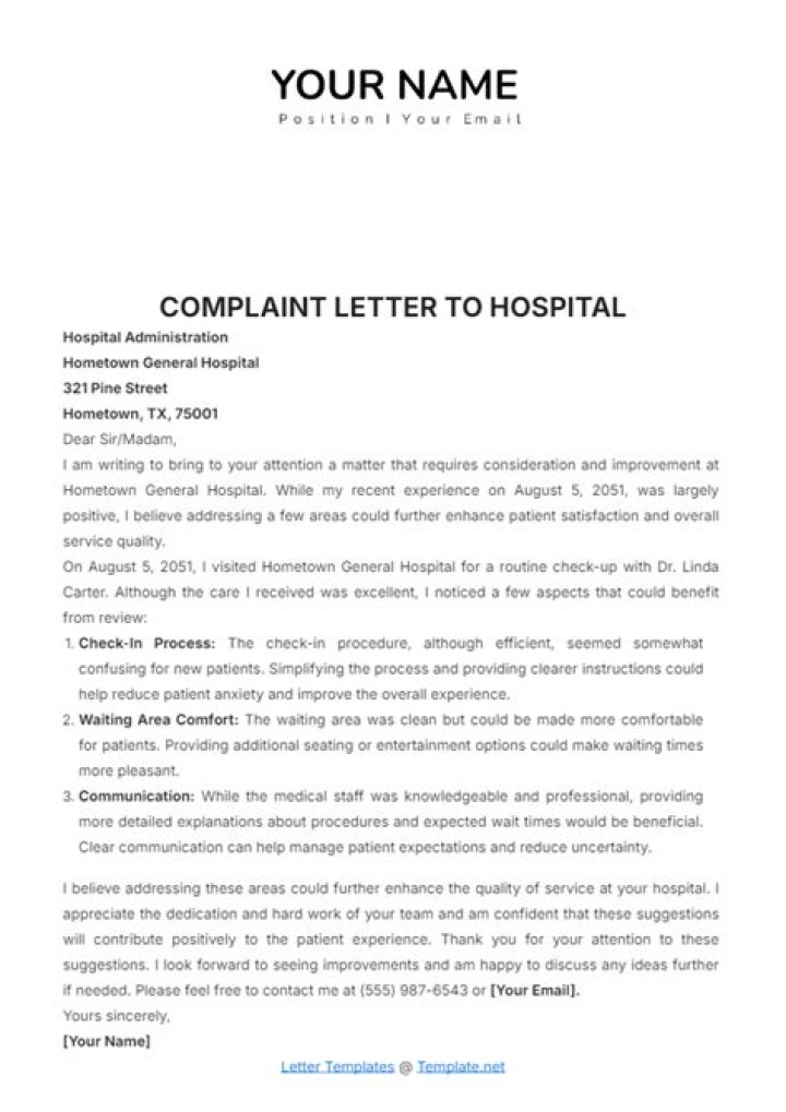 How do I make a complaint against a hospital?