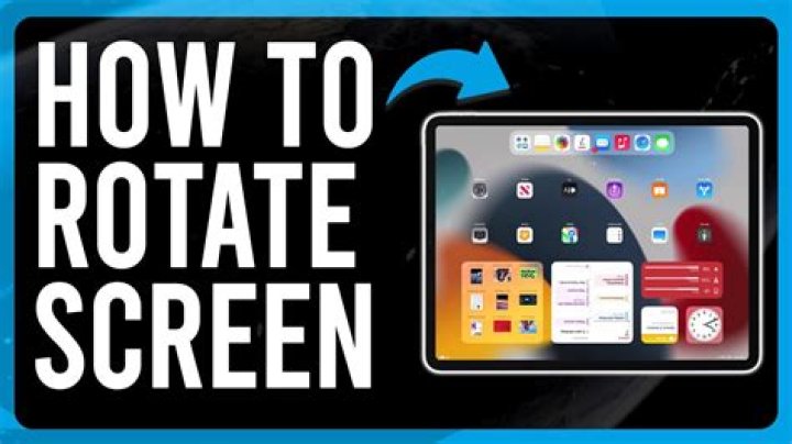How do I make my iPad screen rotate?