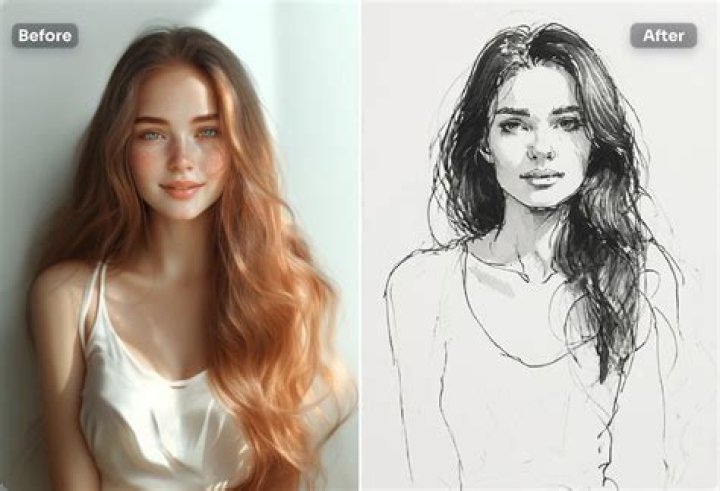 How do I turn a photo into a cartoon sketch?