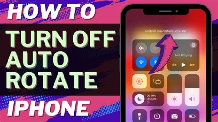 How do I turn auto rotate off on my iPhone?