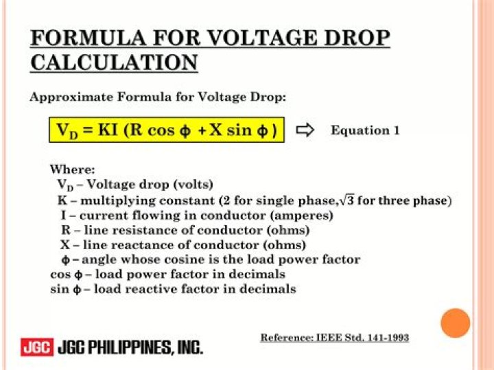 How do you calculate voltage drop in DC cable?