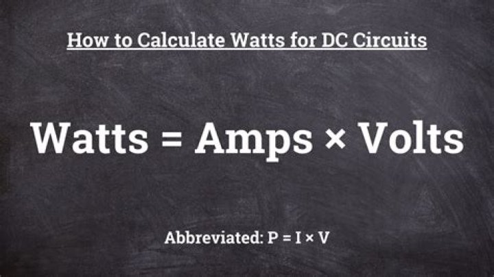 How do you calculate watts to volts?