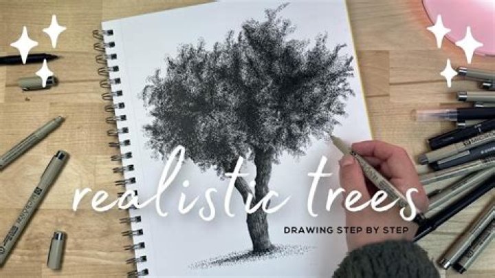 How do you draw realistic trees?
