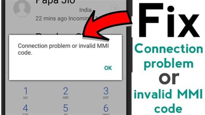 How do you fix invalid MMI code?