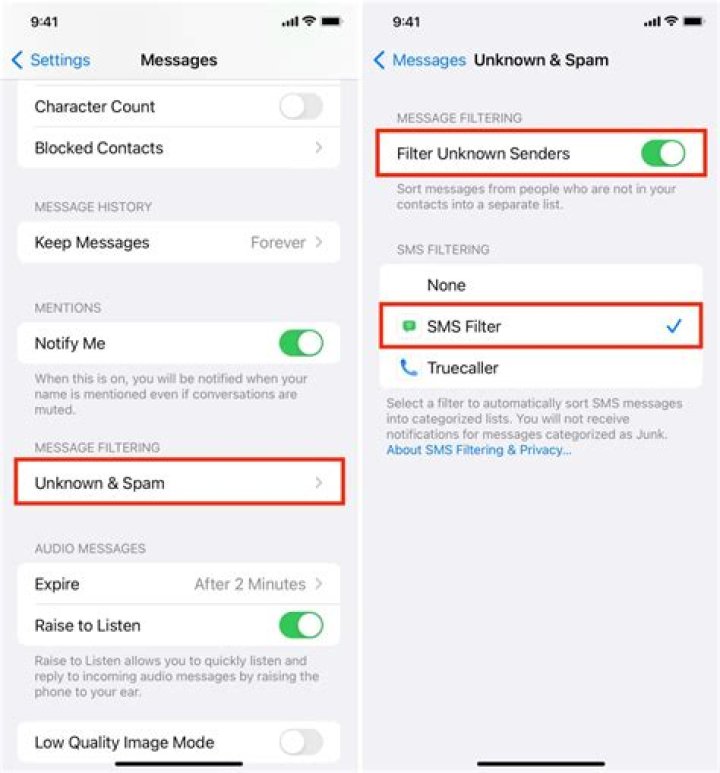 How do you hide the sender name on iPhone Messages?