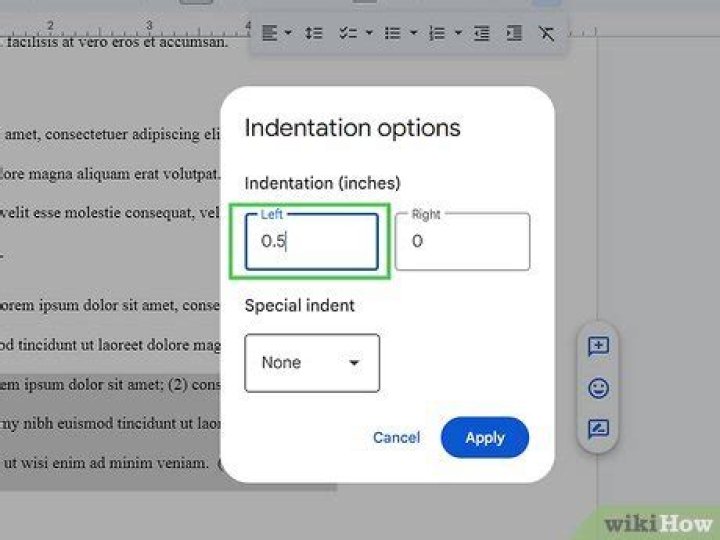 How do you indent left and right in HTML?