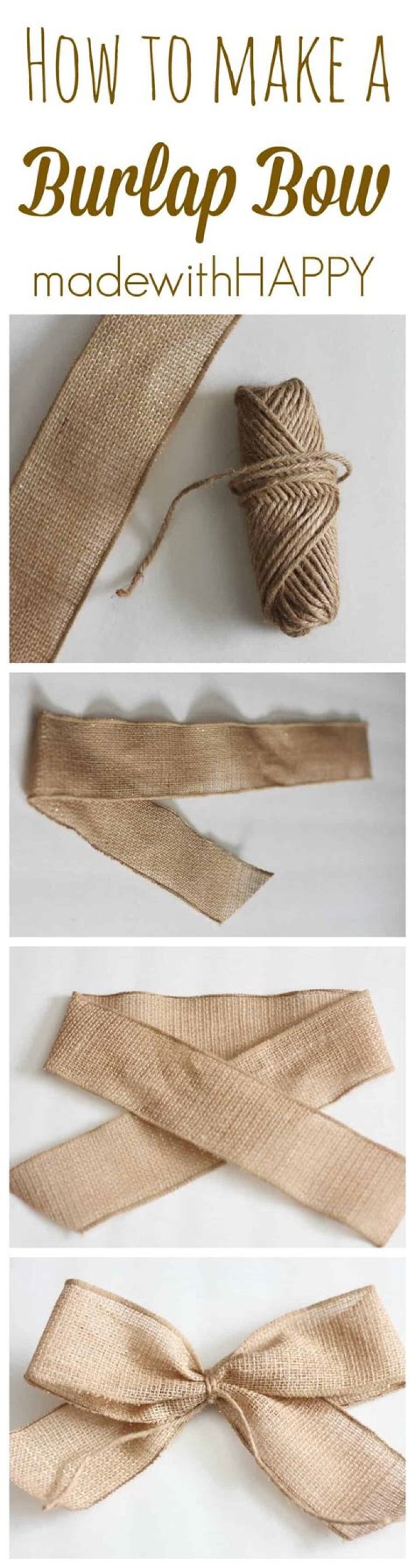 How do you make a burlap bow for beginners?