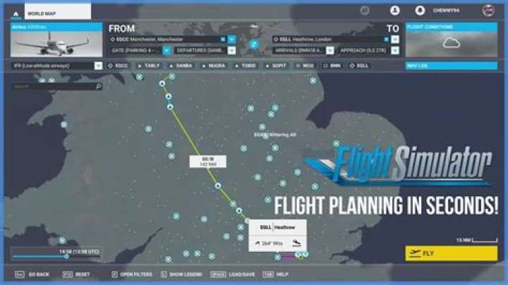 How do you make a flight plan on flight Simulator?