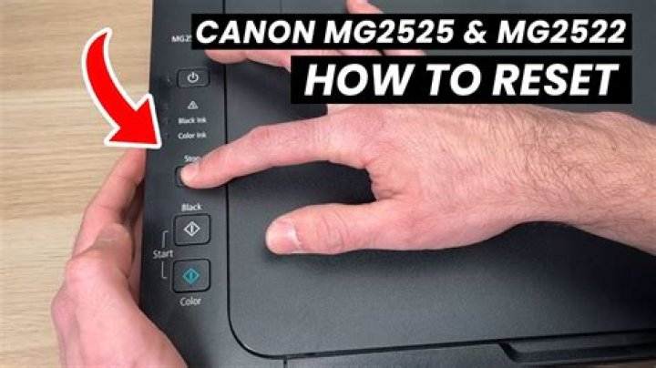 How do you reset the ink level on a Canon mp287?