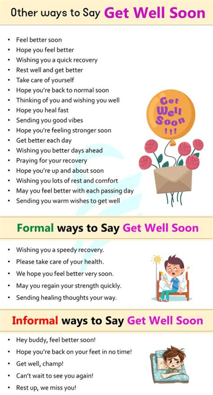 How do you say get well soon for kids?
