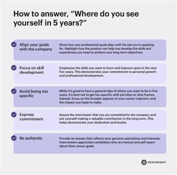How do you see yourself 5 years from now best answer?