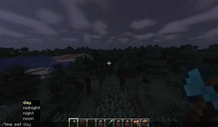 How do you set time to day and night in Minecraft?