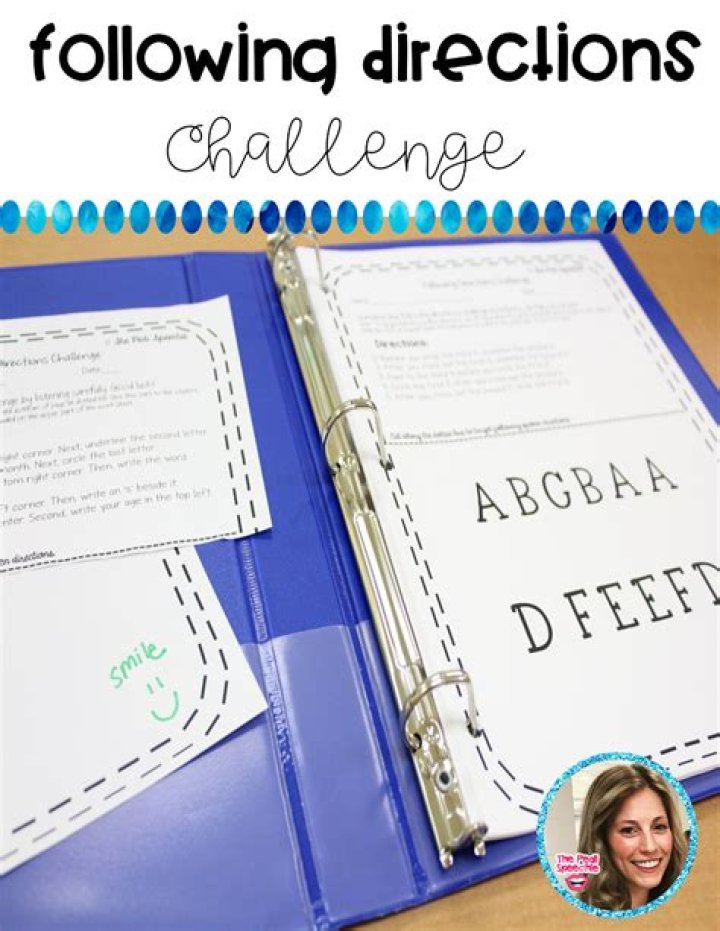 How do you teach following directions activities?