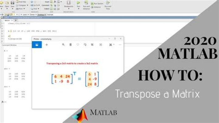 How do you transpose a matrix in Matlab?