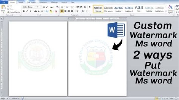 How do you watermark a picture in Word 2013?