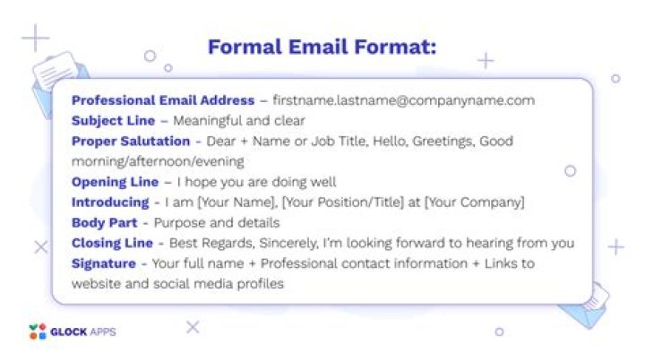 How do you write a formal email?
