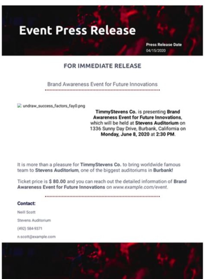 How do you write a press release for a conference?