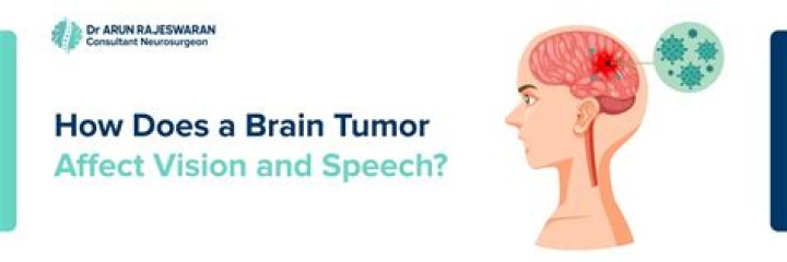 How does a brain tumor affect vision?