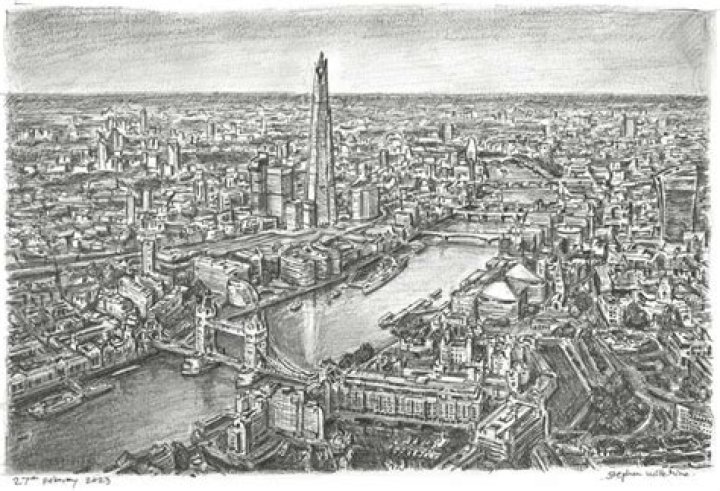 How long did it take Stephen Wiltshire to draw the NYC skyline?