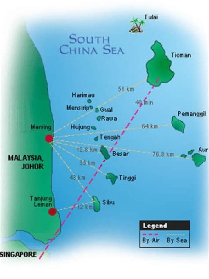 How long does it take from Mersing to Pulau Rawa?