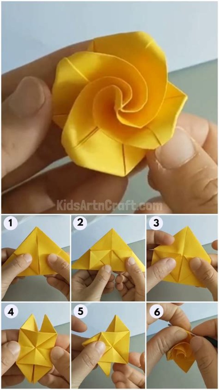 How make a paper rose step by step?