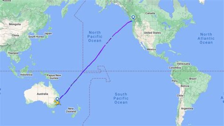 How many hours is Vancouver to Australia?