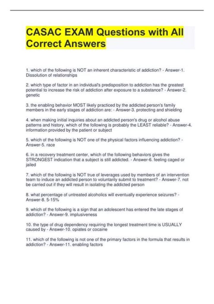 How many questions are on the casac exam?