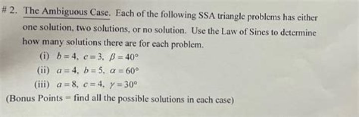 How many solutions can the ambiguous case have?
