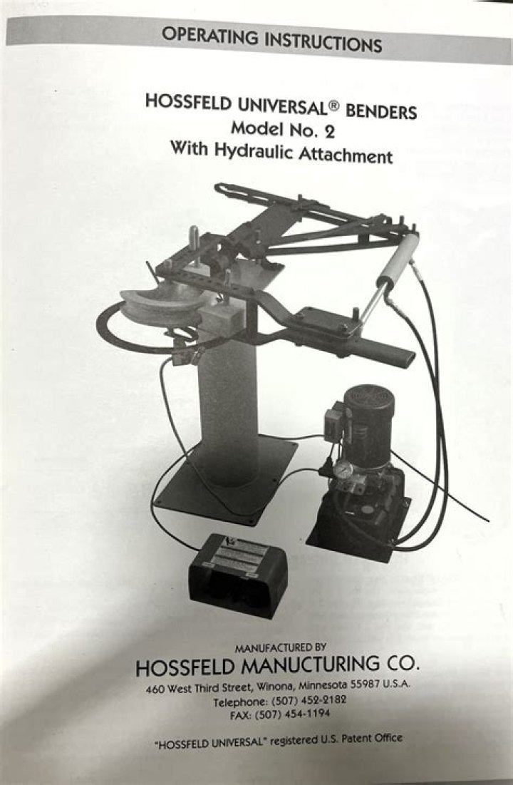 How much does a Hossfeld Bender cost?