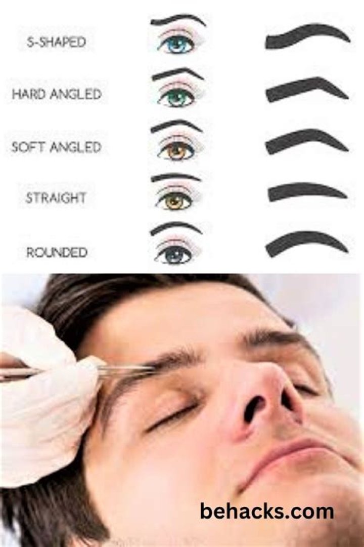 How should guys shape their eyebrows?