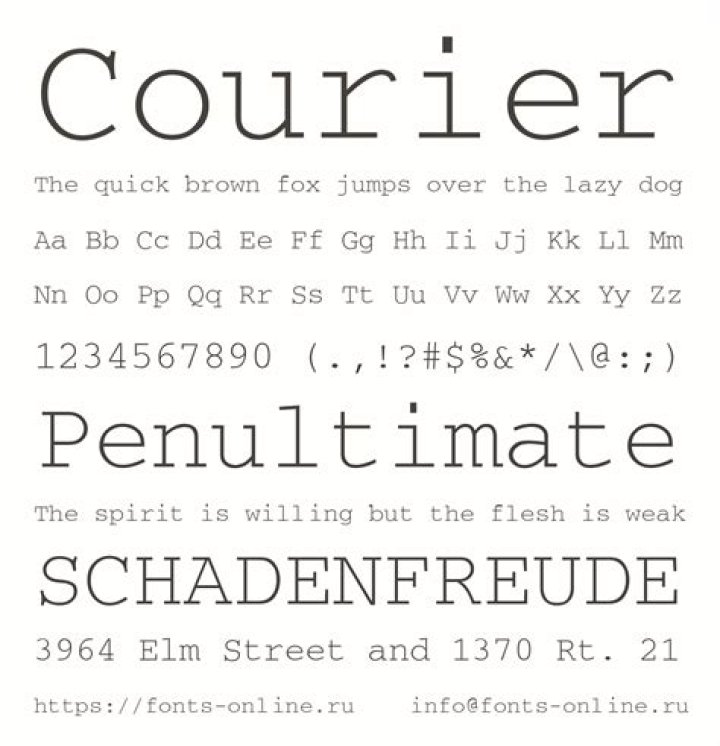 Is courier a free font?