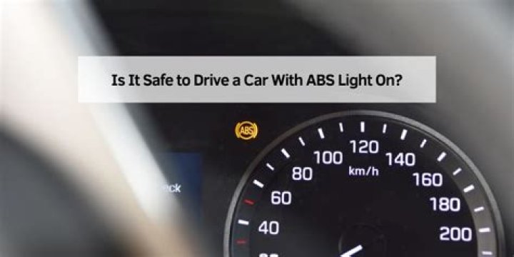Is it safe to drive a car with ABS light on?