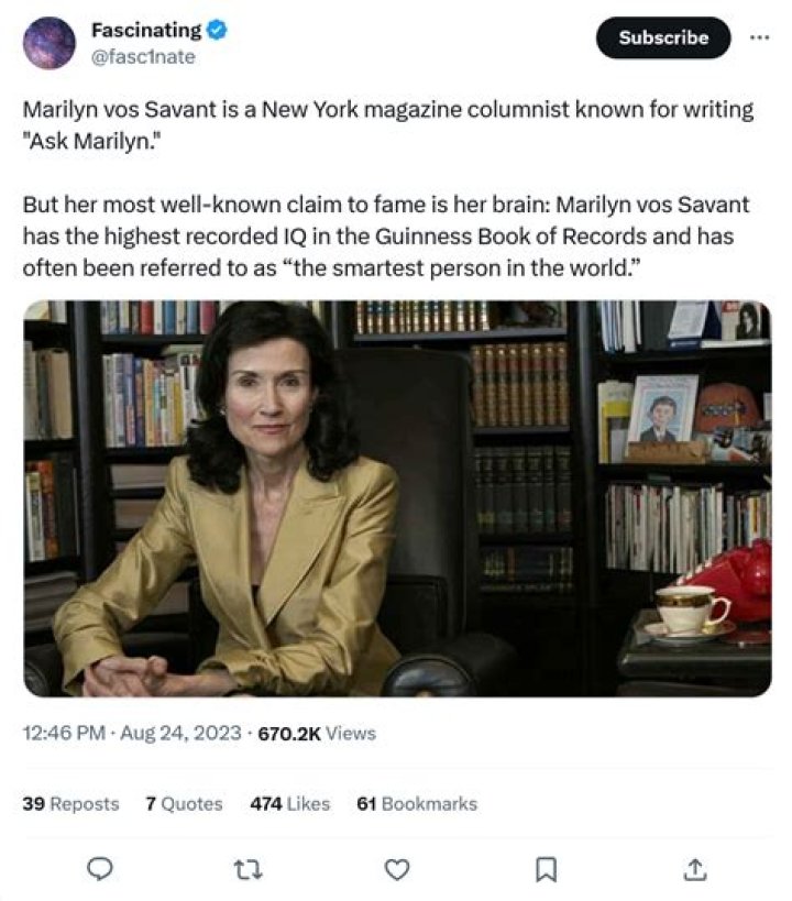 Is Marilyn vos Savant legit?