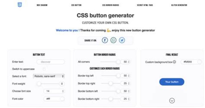 Is there a button generator for CSS?