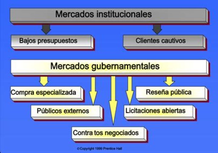 Que son los mercados institucionales y gubernamentales?