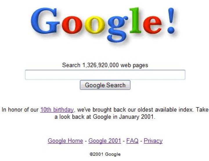 Was there Google in 2001?