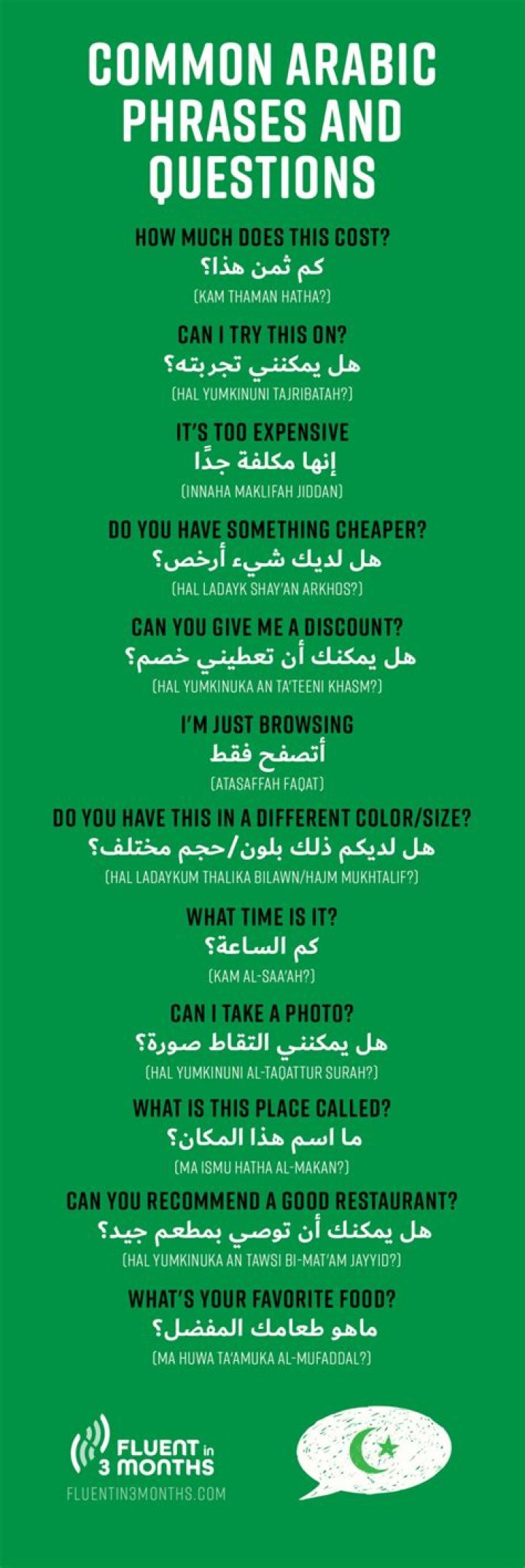 What are common Arabic phrases?