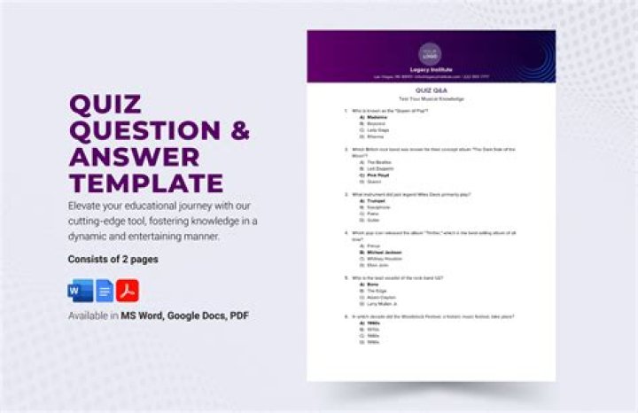 What are good questions for a quiz?