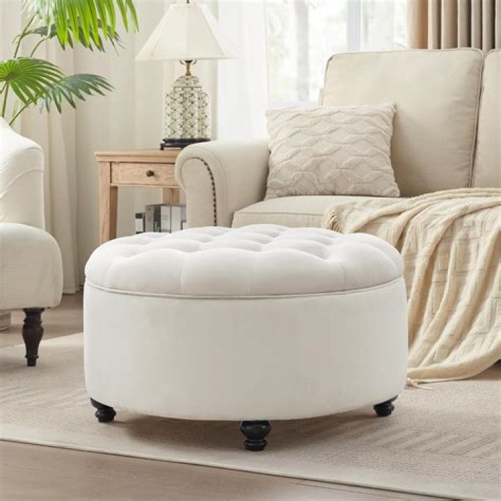 What are round Ottomans called?